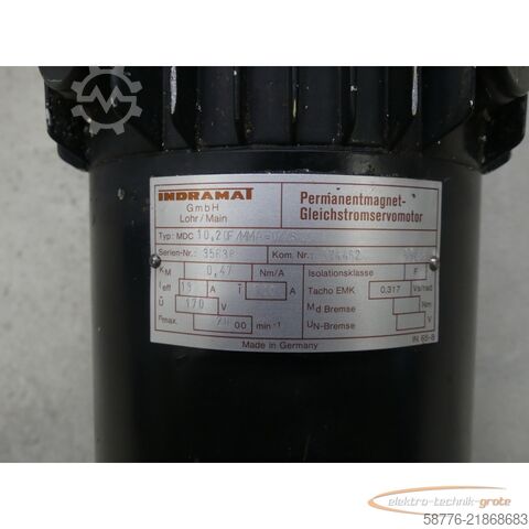 Unità di controllo Indramat MDC 10.20F / MMA-0 / S06 Gleichstromservomotor SN: 35638