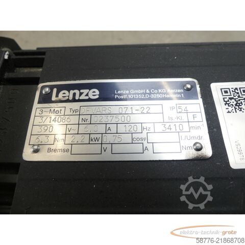 Unità di controllo Lenze DFVARS 071-22 Servomotor SN: 0237500 mit A2S 107-AA01-31 Lüfter