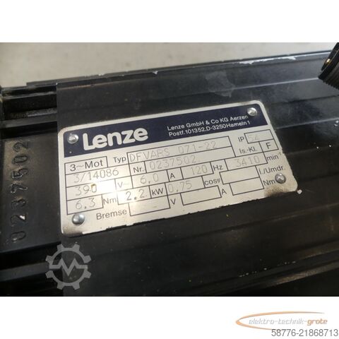 Kontrol ünitesi Lenze DFVARS 071-22 Servomotor SN:  ohne Lüfter