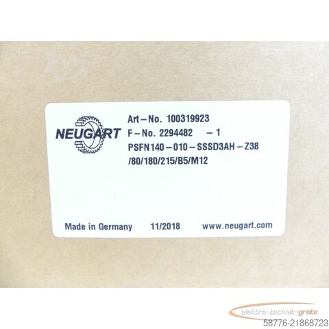 Unidade de controlo Neugart PSFN140-010-SSSD3AH-Z38/80/180/215/B5/M12 Planetengetriebe SN: 7979-neu-