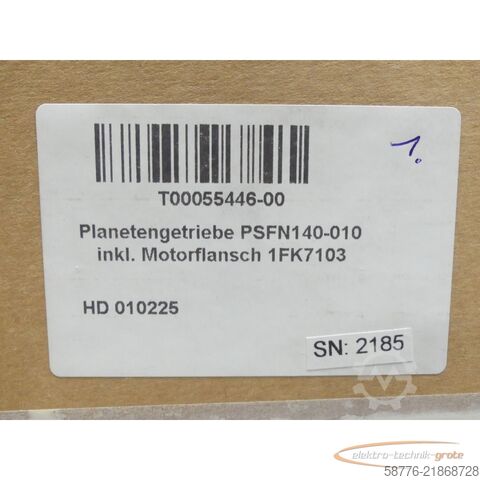 Unidade de controlo Neugart PSFN140-010-SSSD3AH-Z38/80/180/215/B5/M12 Planetengetriebe SN2185 -neu-