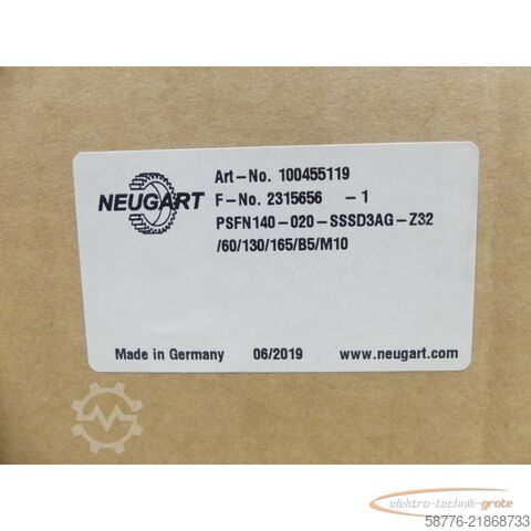Unità di controllo Neugart PSFN140-020-SSSD3AG-Z32/60/130/165/B5/M10 Planetengetriebe SN2186 -neu-
