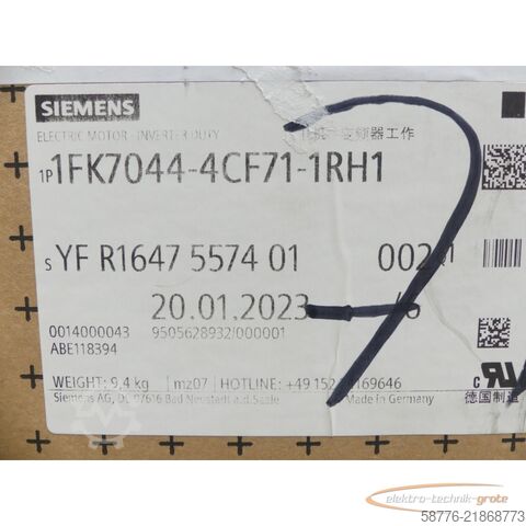 Unitate de control Siemens 1FK7044-4CF71-1RH1 Motor SNYFR1647557401002 --