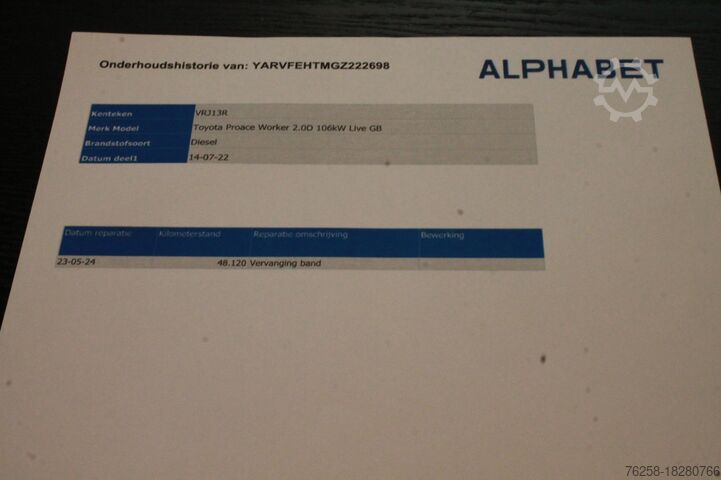 Kastenwagen Toyota PROACE Worker 2.0 D-4D 145PK L2 EURO 6 - Airco ...