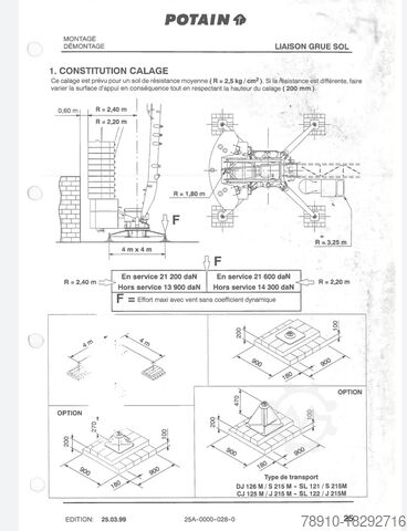 Jib crane Potain HD36