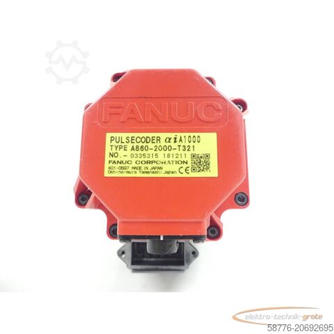 Fanuc-motor Fanuc A06B-0216-B100 #0100 AC Servomotor SN: C191F1A20 + Encoder A860-2000-T321
