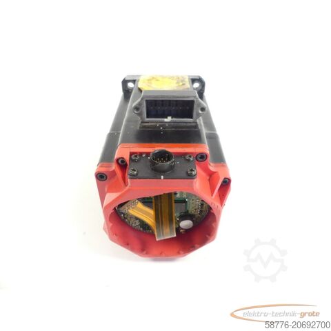 Unitate de control Fanuc A06B-0216-B200 # 0100 AC Motor SN: 0059F6174 + Pulsecoder -Deckel kaputt-