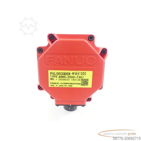 Fanuc-motor Fanuc A06B-0216-B400 AC Servomotor SN: C162F1DEE + Encoder A860-2000-T301