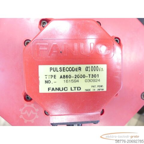 Fanuc-motor Fanuc A06B-0266-B100 SN: C03XA7280 + Pulsecoder A860-2000-T301 Servomotor