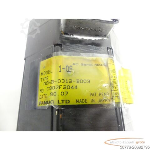 Unidad de control Fanuc A06B-0312-B003 Motor SN: C907F2044