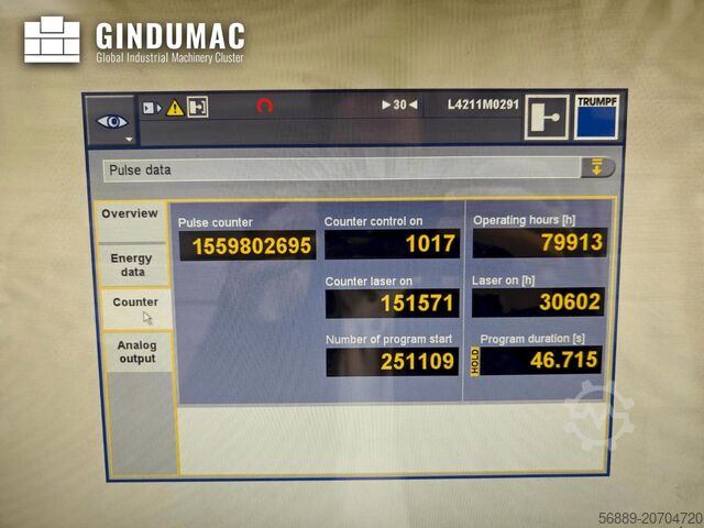 Fiber Laser Cutting Machine TRUMPF TruLaser 3030 Fiber