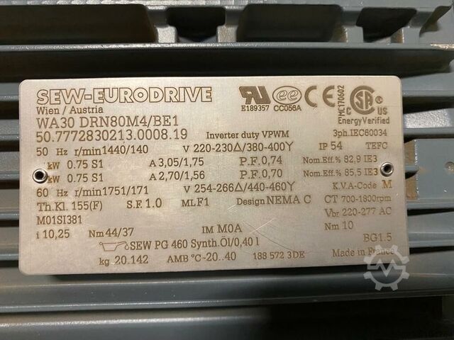SEW Eurodrive Motor Drive Technologie de transport SEW-EURODRIVE Art Nr.: SEW02
