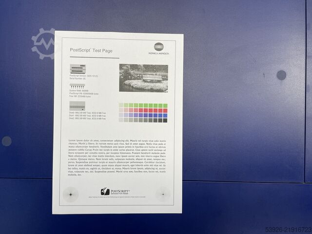 Digital print machine Minolta AccurioPress C7090 only 927000 clicks