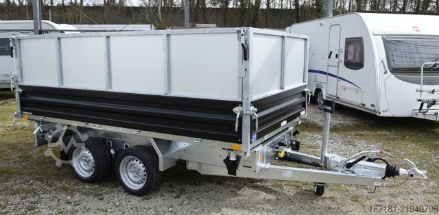 Reboque basculante trilateral HUMBAUR HTK3500.31 mit Stahl schwarz und Alublechaufsatz