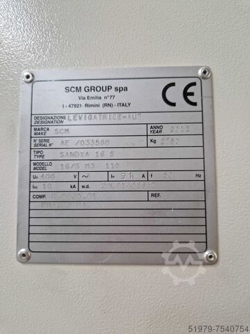 Lixadora de cinta larga 3 unidades SCM SANDYA 16S