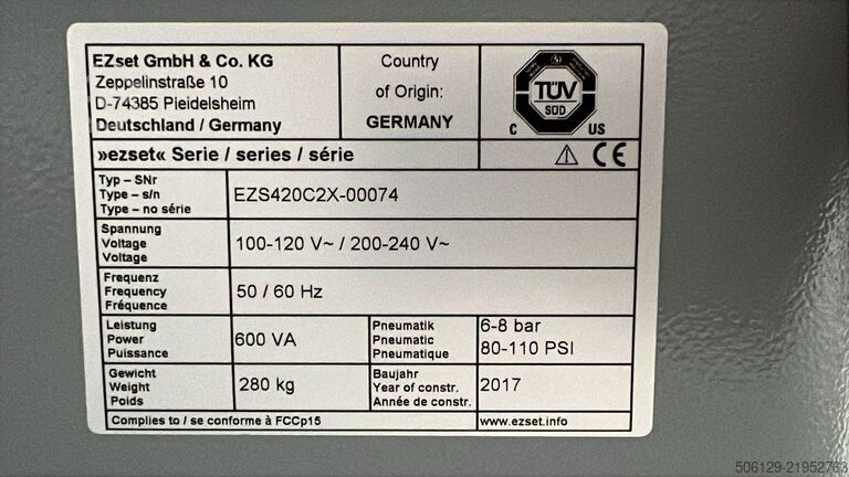 Prérégleur d’outils EZset EZS420C2X