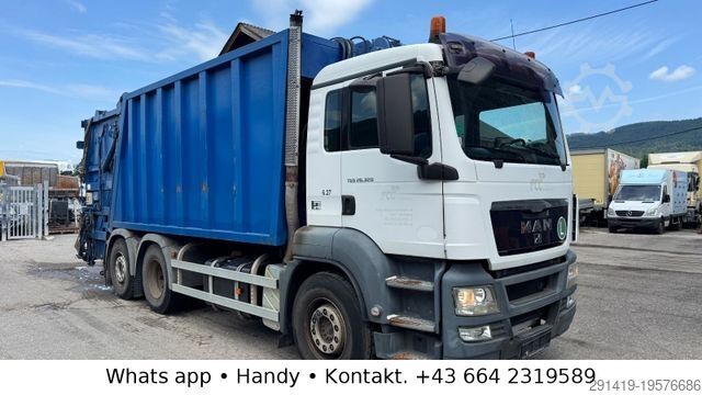 Vuilniswagen MAN TGS 26.320 6x2-2 BL Müllwagen Euro 4 Bj 2009