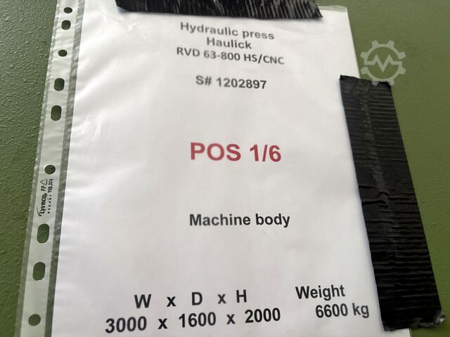 Automatisk stanse maskine Haulick + Roos RVD 63-800 HS/CNC