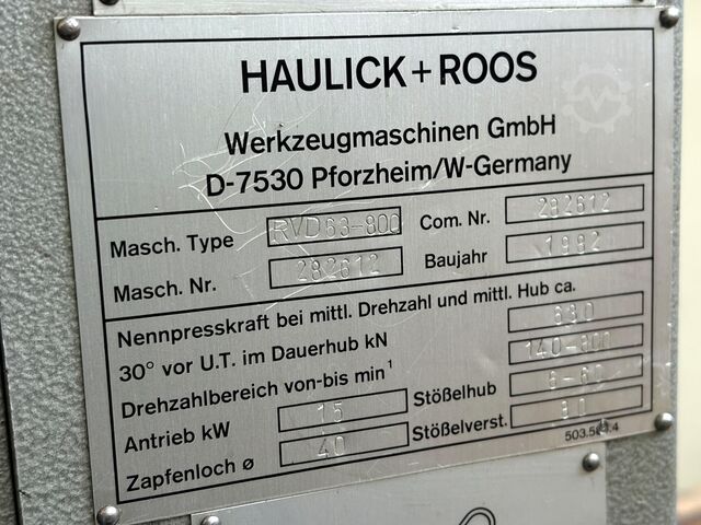 αυτόματο μηχάνημα διάτρησης Haulick + Roos RVD 63-800 HS/CNC