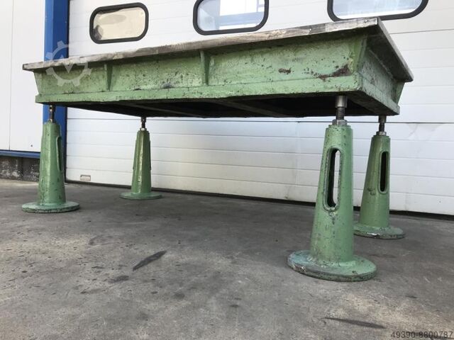 Steel cast grey cast iron alignment and welding plate, heavily ribbed, heavy-duty alignment plate  1985 x 1000