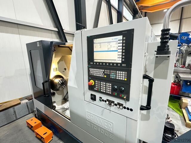 CNC torna - eğimli yatak makinesi SPINNER TC600 65MC