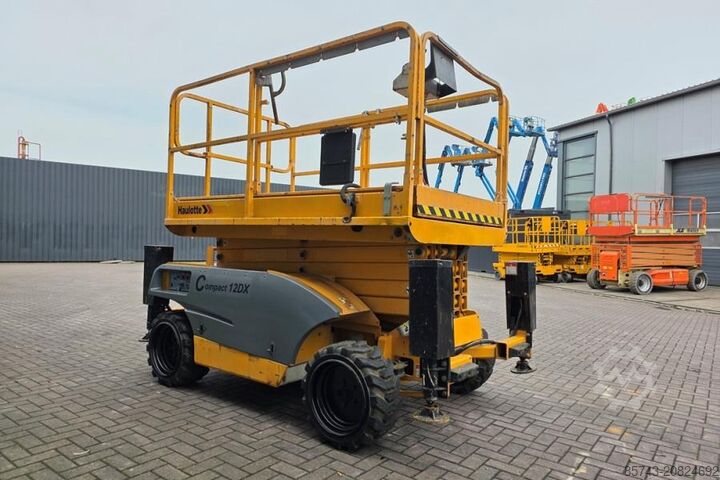 Scissor lift Haulotte Compact 12DX Diesel, 4x4 Drive, 12m Working Height