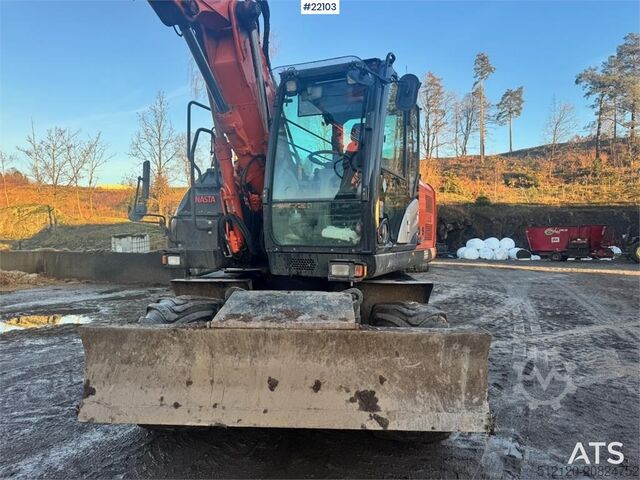 Wheel excavator Hitachi ZX140W-5B wheeled excavator with rototilt, 3 bucke