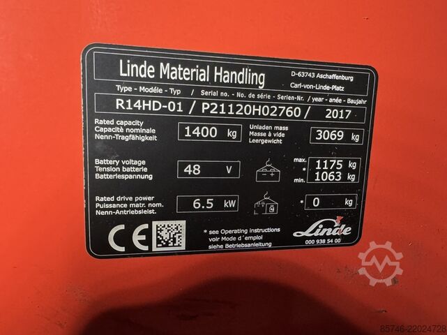 R 14 HD * ¡¡Triplex FFL!! ¡¡Cámara!! LINDE R 14 HD  * Triplex FFL !! Camera !!