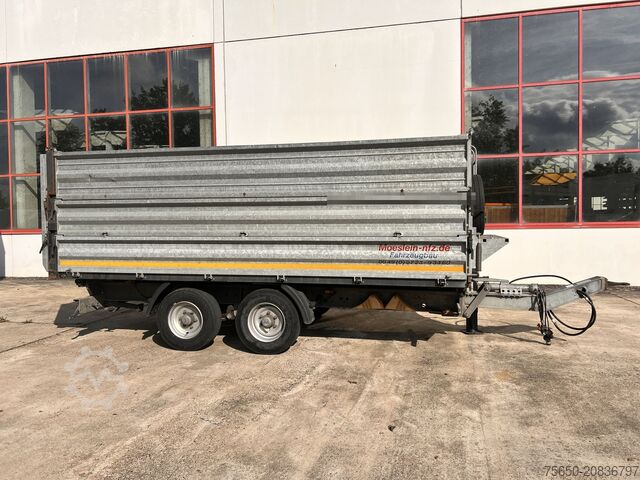 Tipper trailer Möslein TDS 13 Schwebheim 13 t Tandemkipper- Tieflader, Aufsatzbordwände