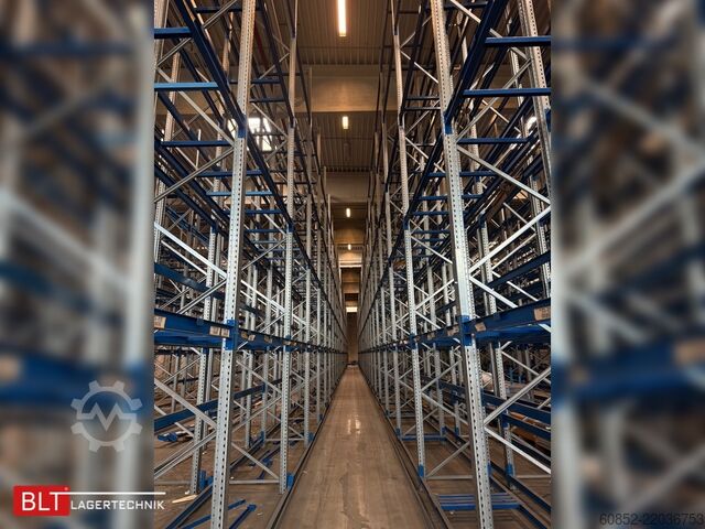 Tungt lagerreol, industrireol, højlagerreol SSI Schäfer PR600 – 14,10 lfm Höhe 7,50m, Boden + 4, Fachlast: 3500kg