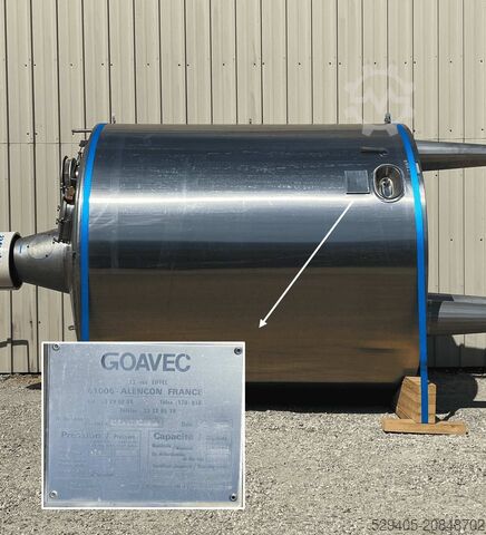 Goavec – 10000 L process tank (B) Goavec SA -