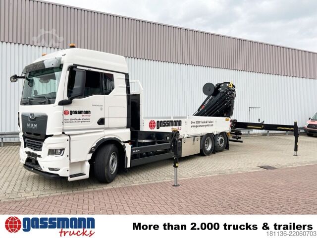 Vrachtauto met open laadbak MAN TGX 26.510 6x2-4 LL, Hiab X-HiPro 548 E-8 Kran ,