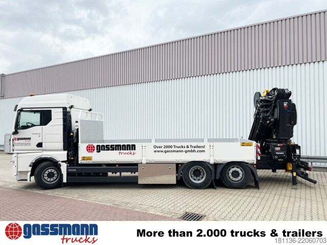 Vrachtauto met open laadbak MAN TGX 26.510 6x2-4 LL, Hiab X-HiPro 548 E-8 Kran ,