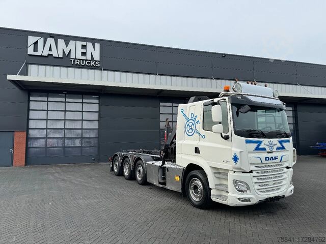 Kampókaros rendszer DAF CF 85.480 8x2 Haakarm + HIAB 232 E-5 Hipro