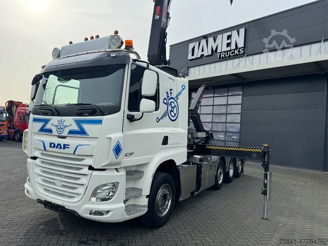 Système de bras à crochet DAF CF 85.480 8x2 Haakarm + HIAB 232 E-5 Hipro