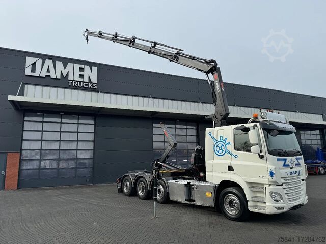 Système de bras à crochet DAF CF 85.480 8x2 Haakarm + HIAB 232 E-5 Hipro
