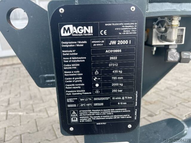 Magni udlægger med wirevinsch JW2000 / 2 t / 2022 / DEMO Magni Ausleger mit Seilwinde JW2000 / 2 To / 2022 / DEMO