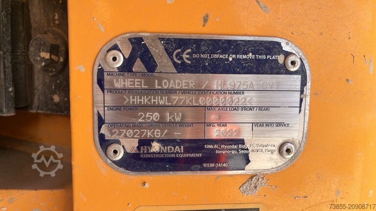 Lastare Hyundai HL975A CVT