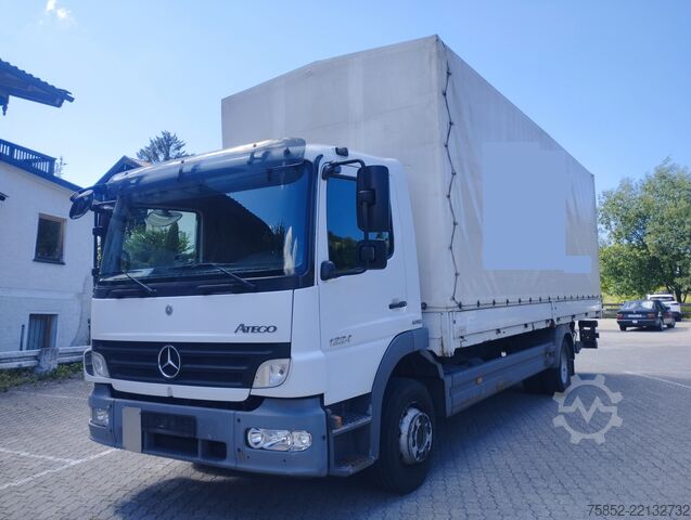 Camion avec plateau et bâche, hayon élévateur Mercedes-Benz 1224 L Atego Pritsche Plane Ladebordwand