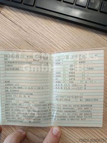 Üç yönlü damperli kamyonet IVECO Eurocar 80-210 / Dreiseitenkipper / WENIG KM