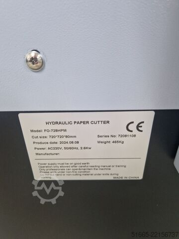 Papier snijmachine Faldo FO-728HPM
