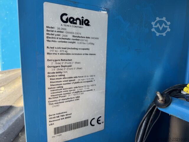 Genie GS 2668 RT  Hoogwerker / Arbeitsbuhne / Sciccor 10M werkhoogte 4x4 kubota Diesel 2008 GENIE GS 2668 RT  Hoogwerker / Arbeitsbuhne / Sciccor 10M werkhoogte 4x4 kubota Diesel 2008