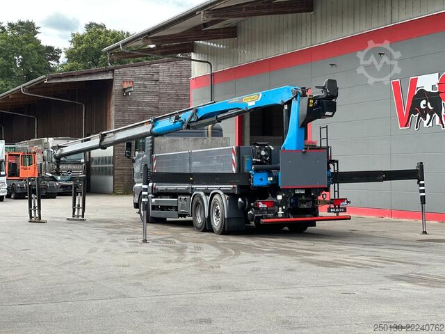 Autocarro con cassone fisso MAN TGX 26.520 Baustoffpritsche PALFINGER