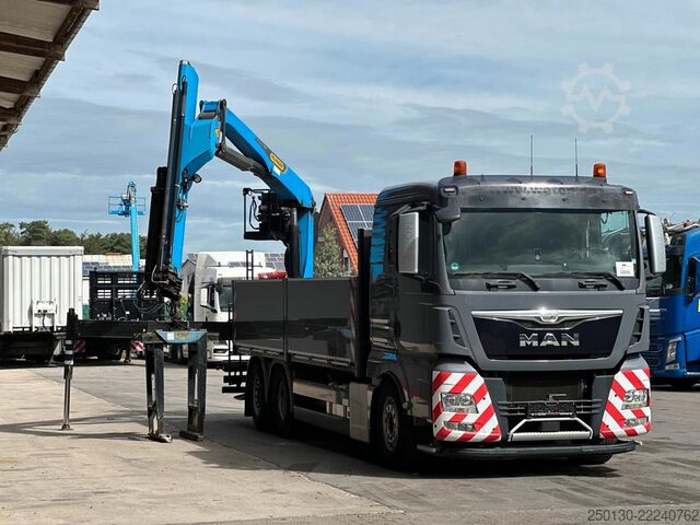 Autocarro con cassone fisso MAN TGX 26.520 Baustoffpritsche PALFINGER