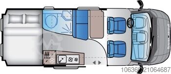 SUNLIVING V 60 SP TENTTOP - COMFORT EDITION MINI VAN CU TOALETĂ NOUĂ SUNLIVING V 60 SP TentTop - COMFORT EDITION