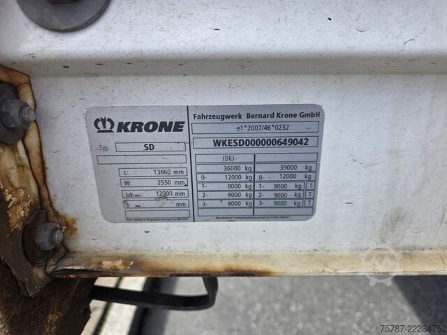 Naczepa otwarta z plandeką KRONE Joloda Mega Gardine, Lift, Hubdach