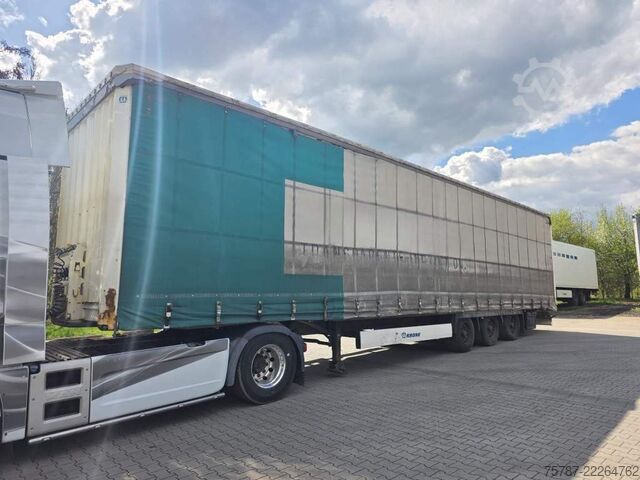 Open oplegger met zeil KRONE Gardine Lowliner, Joloda-Schienen, Hubdach