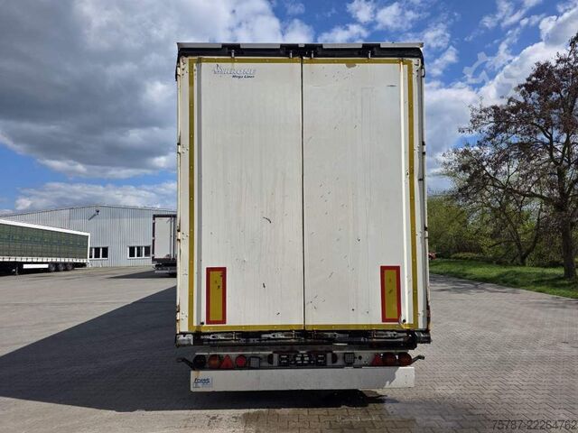 Open oplegger met zeil KRONE Gardine Lowliner, Joloda-Schienen, Hubdach