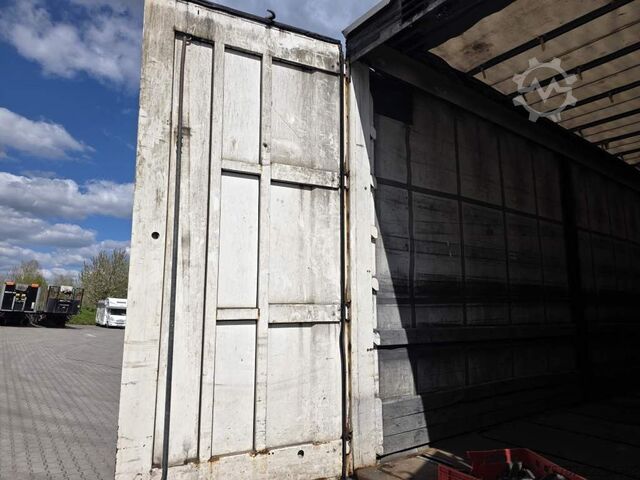 Open oplegger met zeil KRONE Gardine Lowliner, Joloda-Schienen, Hubdach