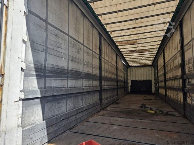 Open oplegger met zeil KRONE Gardine Lowliner, Joloda-Schienen, Hubdach